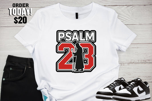 Psalms 23 Red & Black with Shepherd