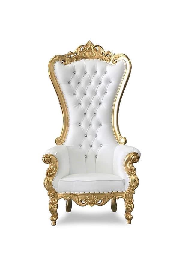 White and Gold Throne Rental